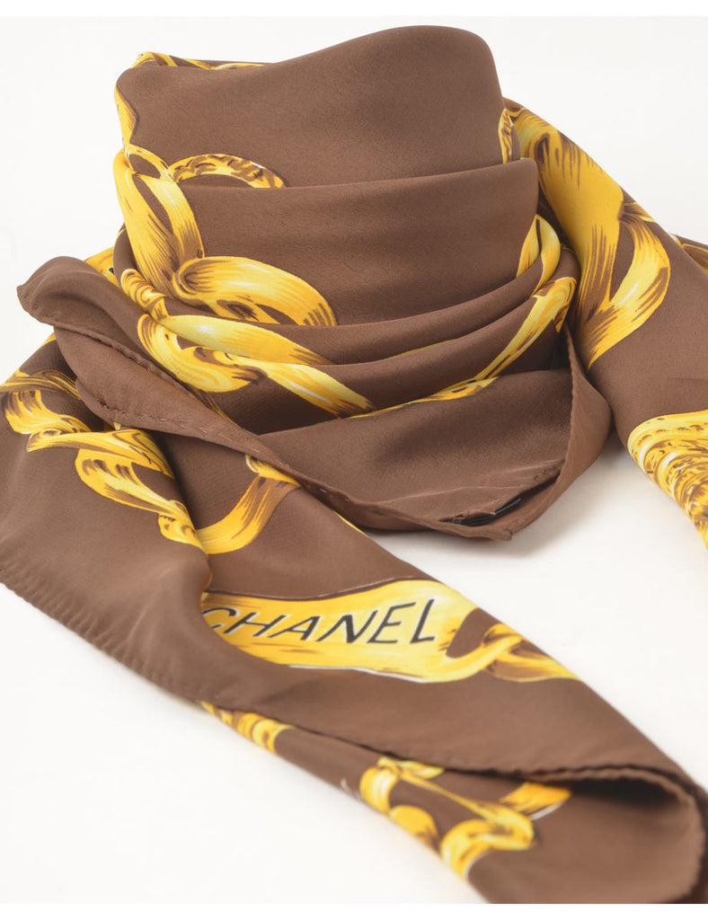 Chanel Chain Print Head Scarf - L