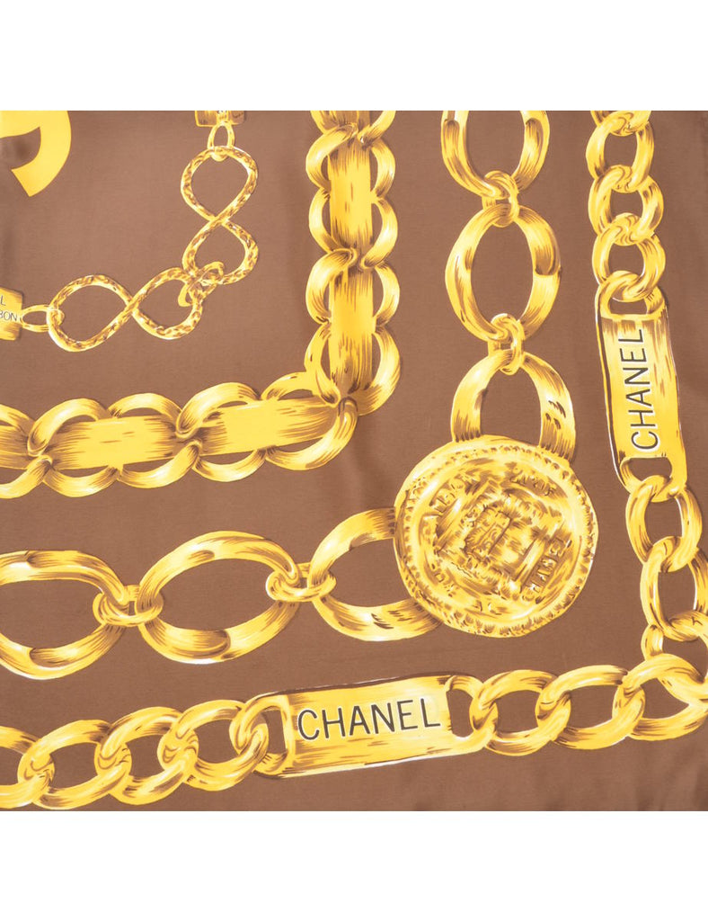 Chanel Chain Print Head Scarf - L