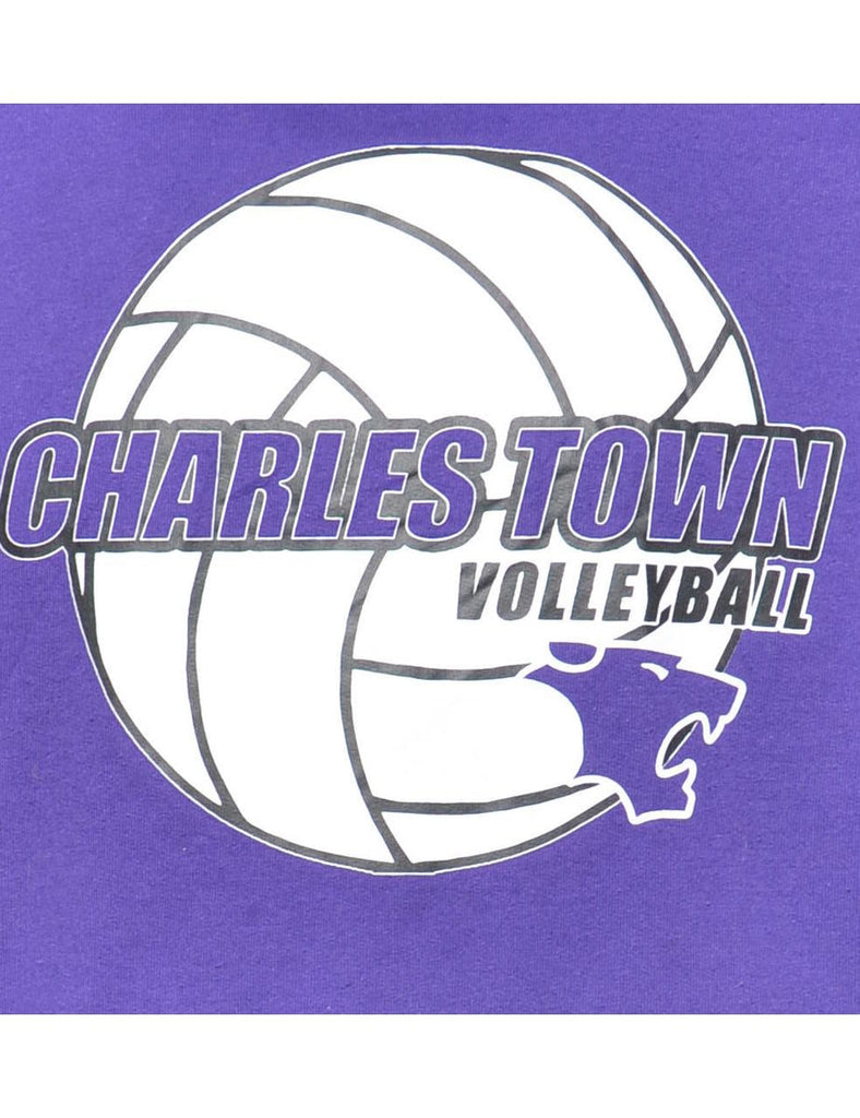 Charles Town Volleyball Printed Hoodie - L