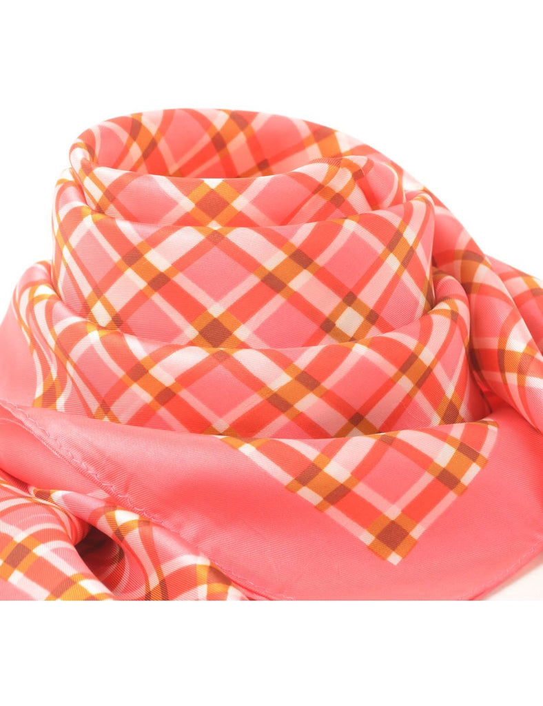 Checked Pink Scarf - M