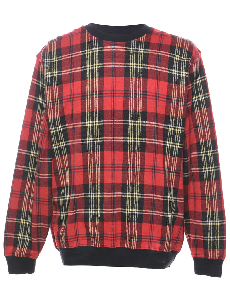 Checked Printed Sweatshirt - M