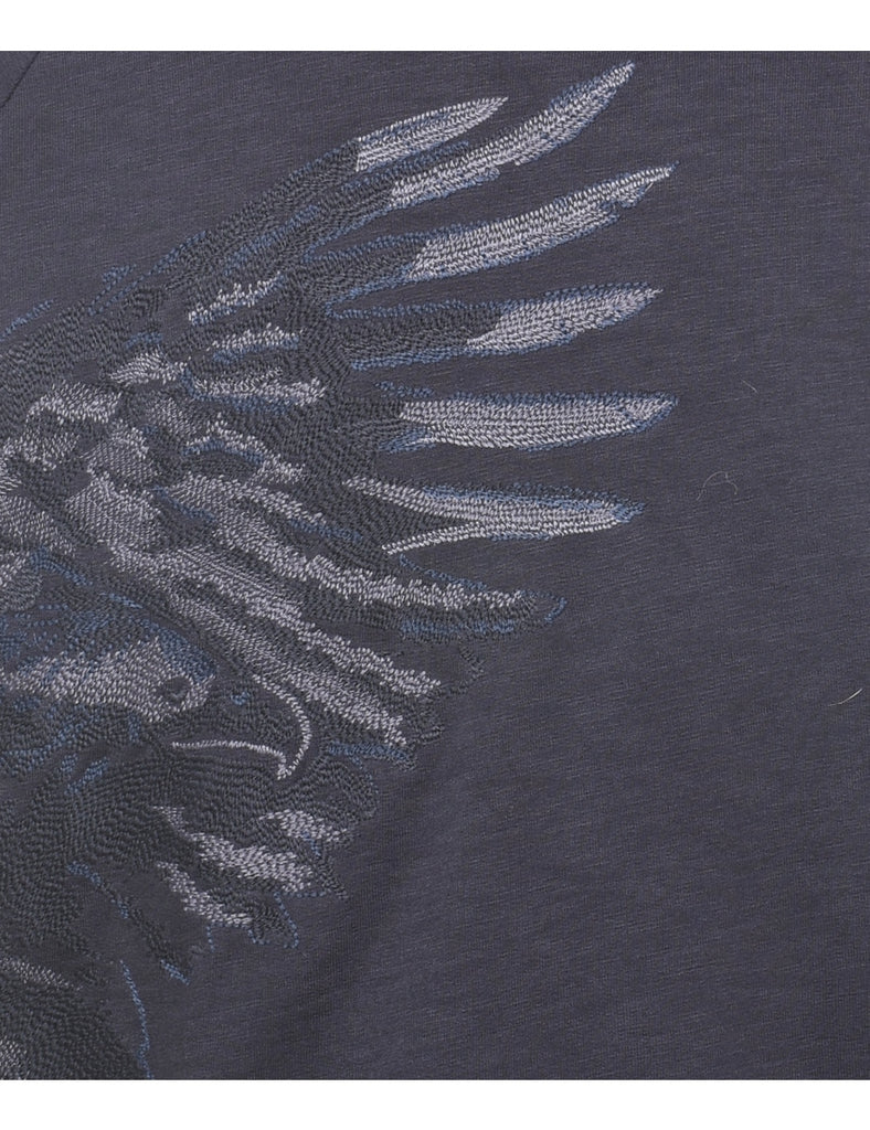 Classic Blue Eagle Design Sweatshirt - M