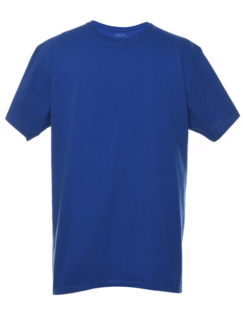 Classic Blue Plain T-Shirt - M