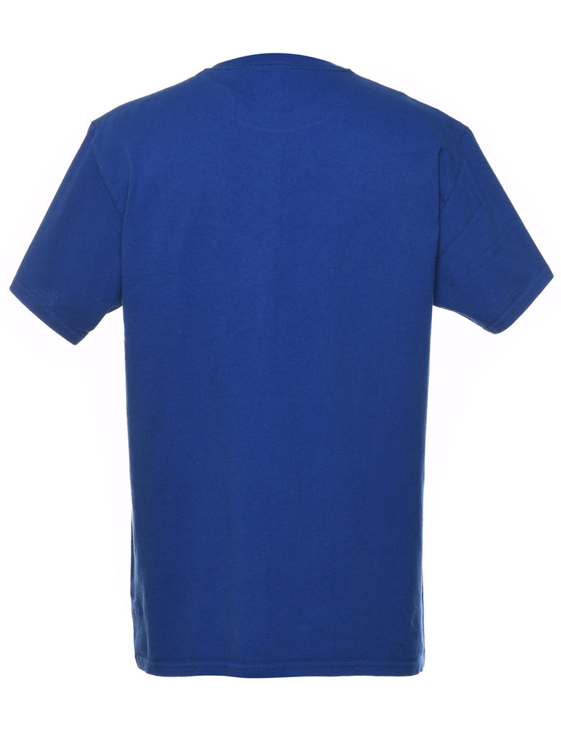 Classic Blue Plain T-Shirt - M