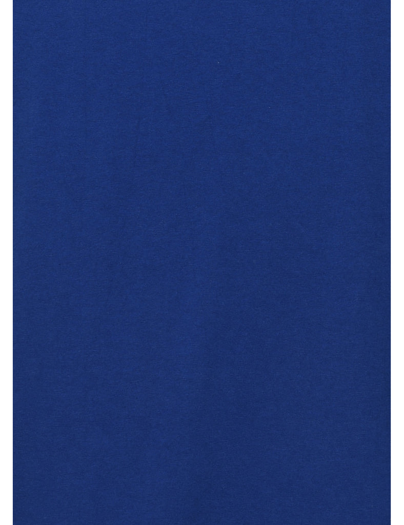 Classic Blue Plain T-Shirt - M