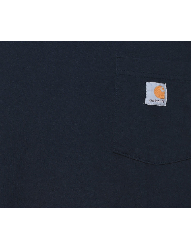 Classic Navy Carhartt Plain T-shirt - XL