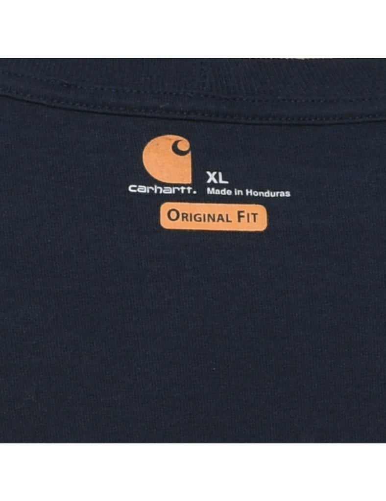 Classic Navy Carhartt Plain T-shirt - XL