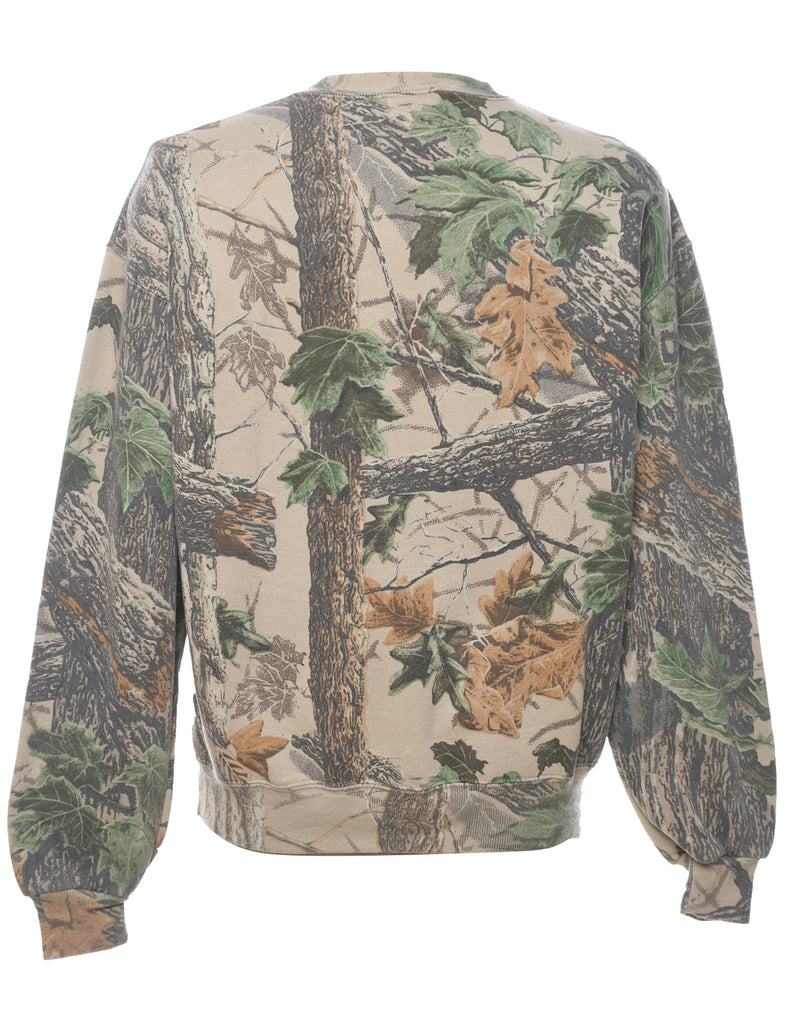 Classic Printed Camouflage Sweatshirt - L