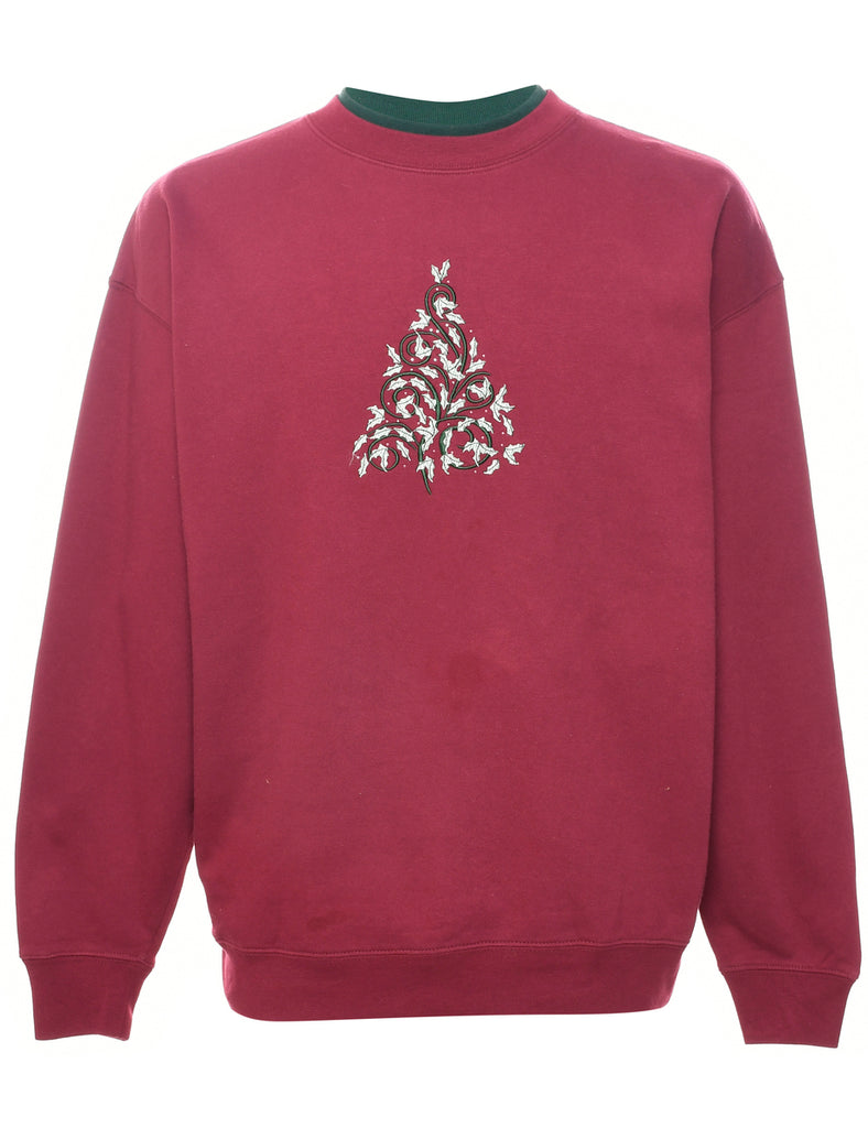 Classic Vintage Embroidered Sweatshirt - L