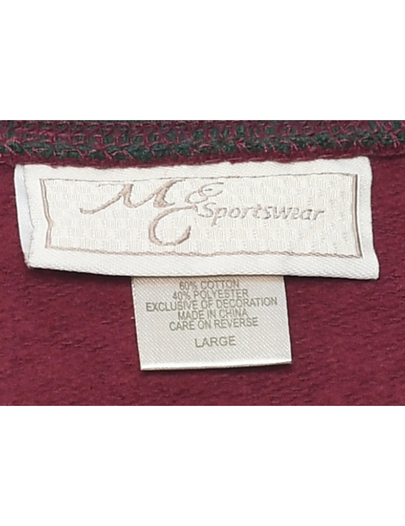 Classic Vintage Embroidered Sweatshirt - L