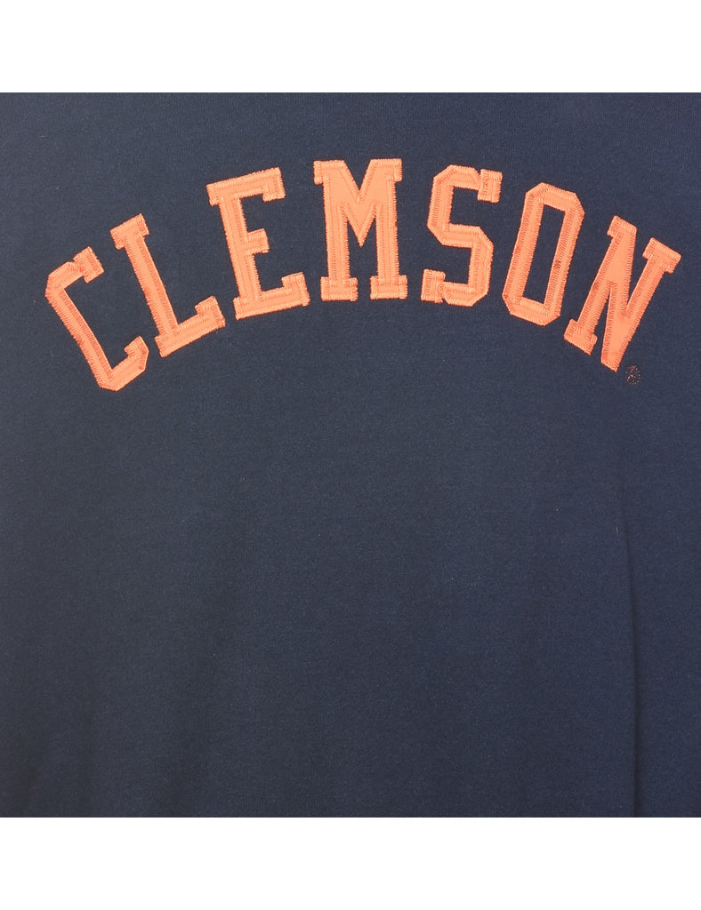 Clemson Embroidered Navy & Orange Sweatshirt - XL