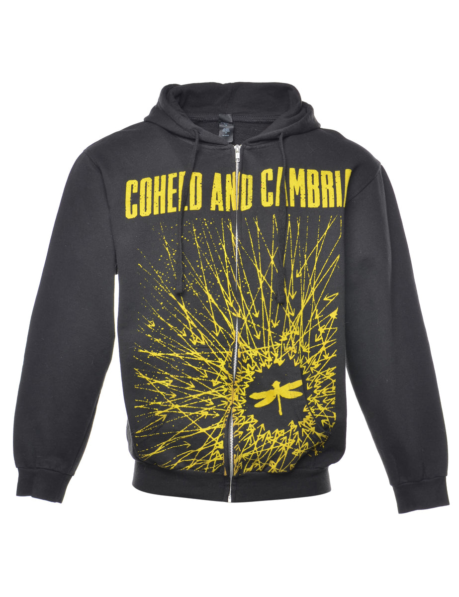 Unisex Coheed And Cambria Printed Black Yellow Hoodie Black M Beyond Retro