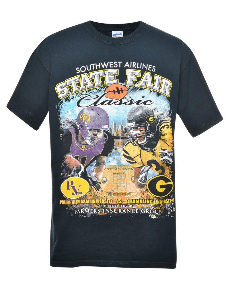 College Football Printed T-shirt - M