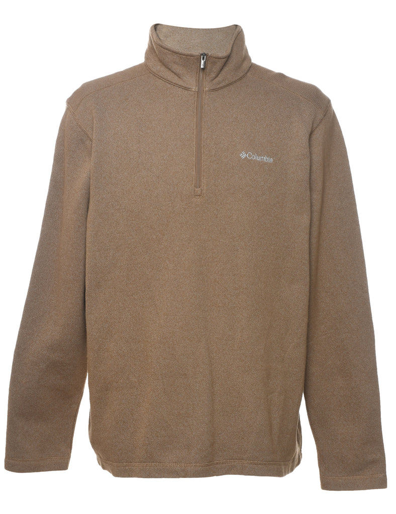 Columbia Light Brown Quarter-Zip Sweatshirt  - L