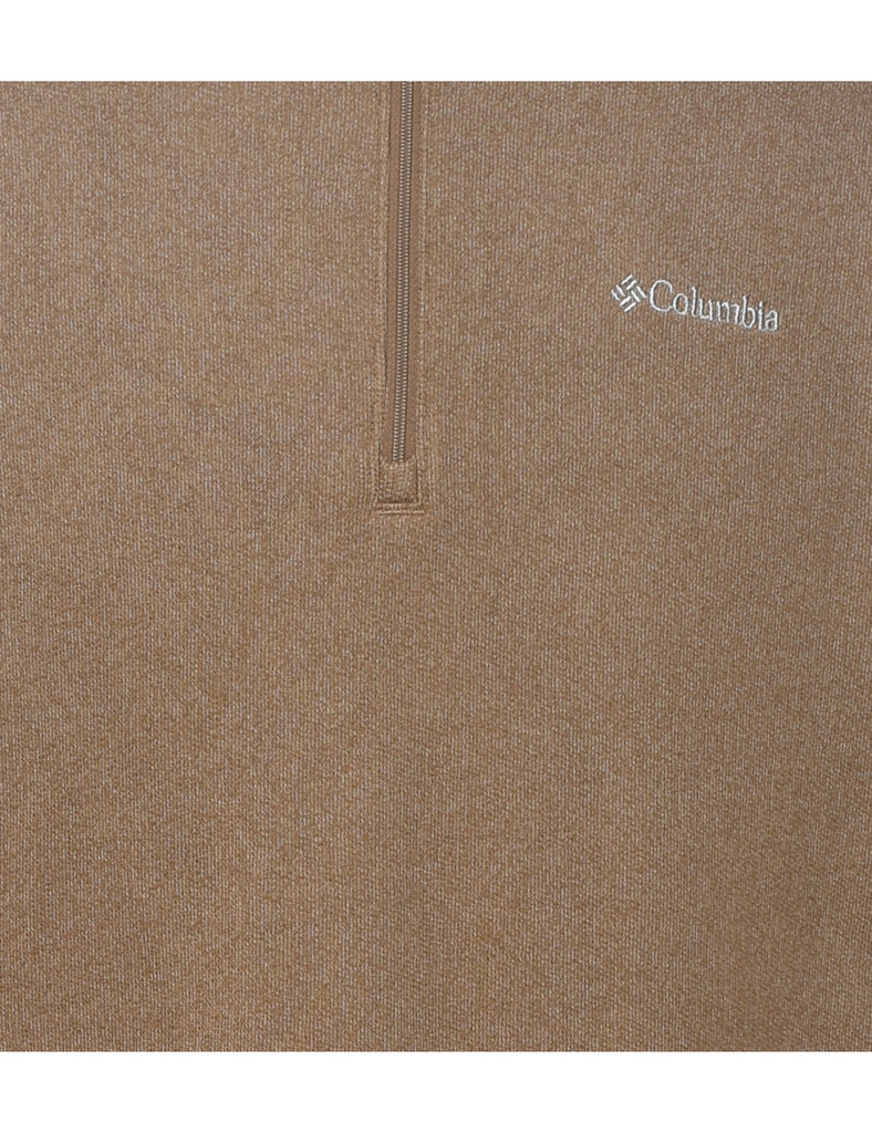 Columbia Light Brown Quarter-Zip Sweatshirt  - L