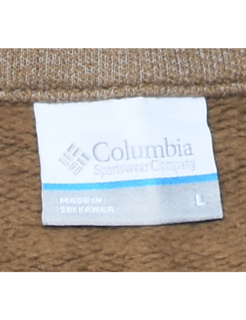 Columbia Light Brown Quarter-Zip Sweatshirt  - L