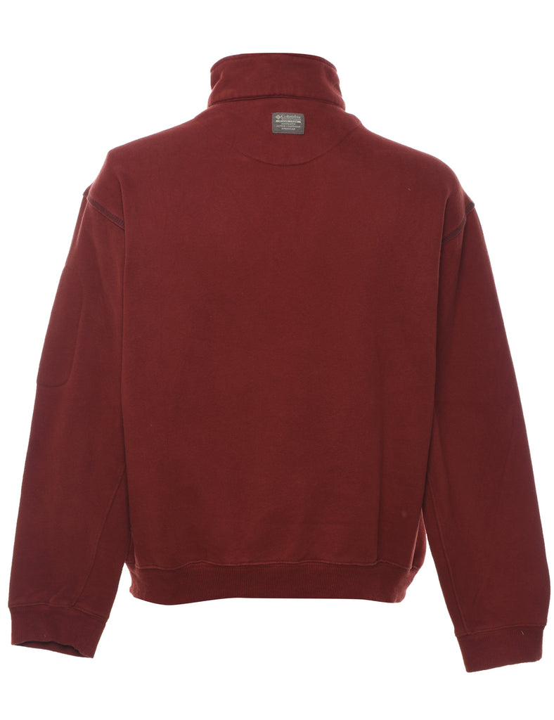 Columbia Maroon Quarter-Zip Sweatshirt - M