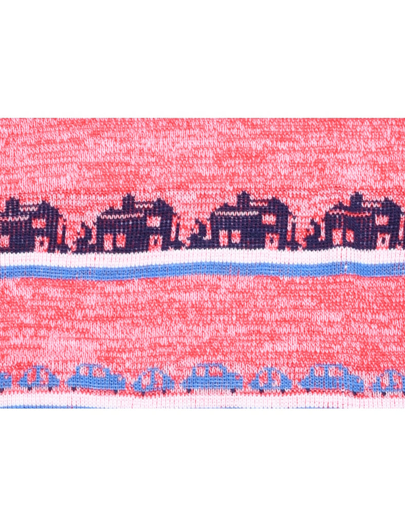 Cosy Red Novelty Knit Jumper - 6-9 MONTHS