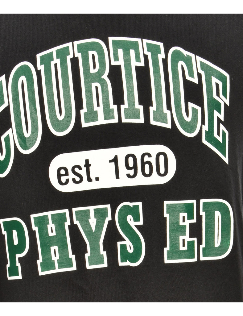 Courtice Black Printed T-shirt - S