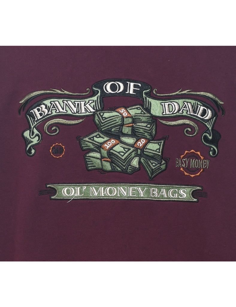 Croft & Barrow Bank Of Dad Embroidered Sweatshirt - L