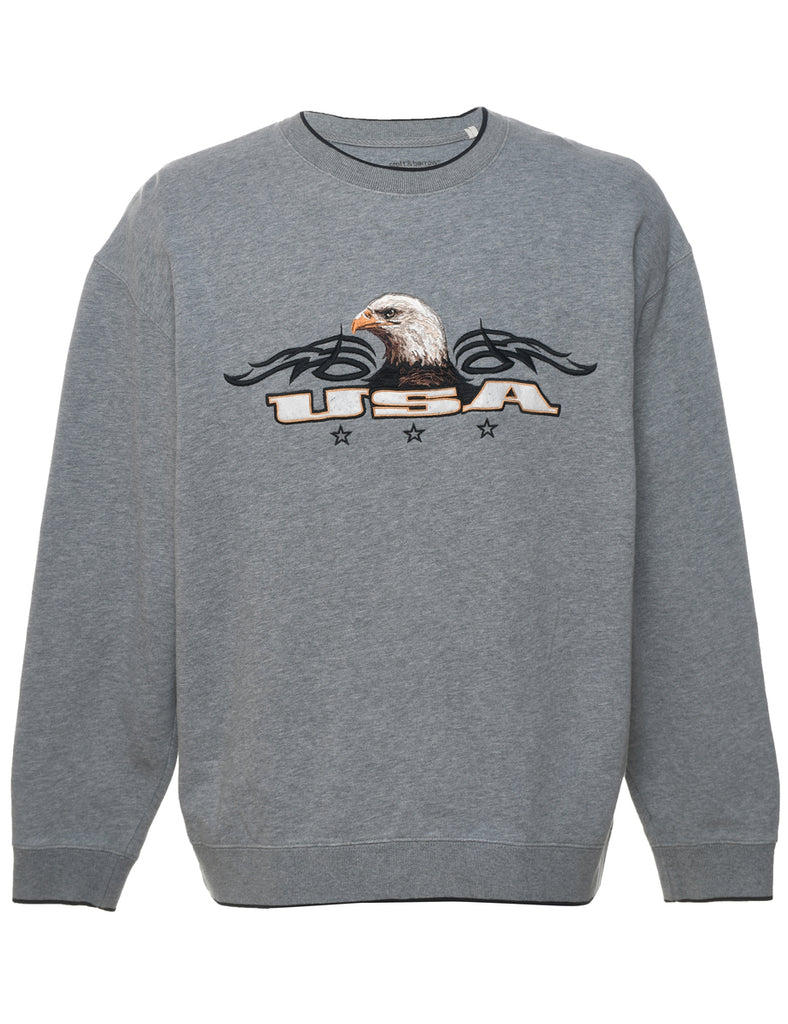 Croft & Barrow USA Grey Sweatshirt - M