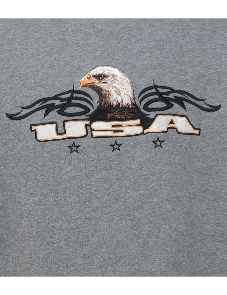 Croft & Barrow USA Grey Sweatshirt - M