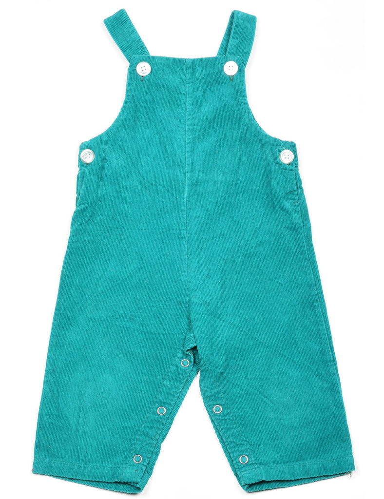 Cute Corduroy Green Dungarees - 12 MONTHS