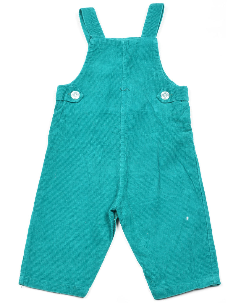 Cute Corduroy Green Dungarees - 12 MONTHS
