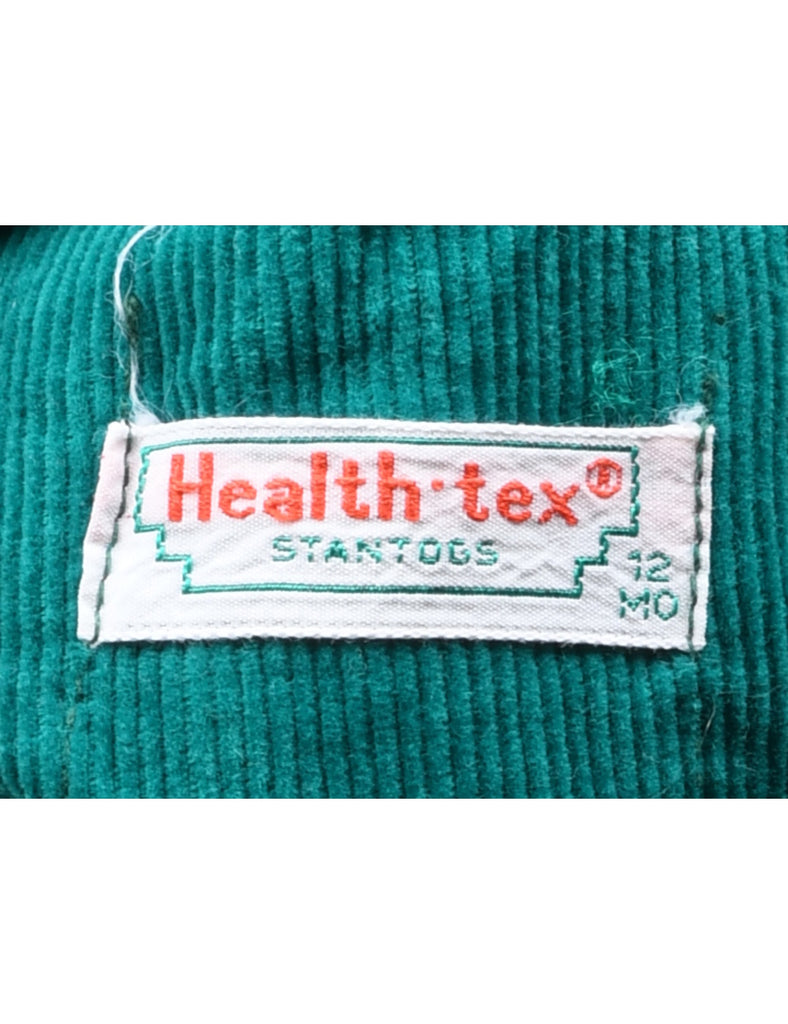 Cute Corduroy Green Dungarees - 12 MONTHS