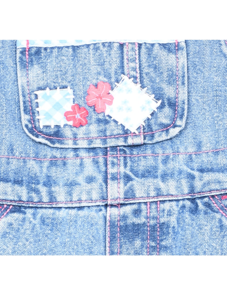 Cute Light Wash Dungarees - 12 MONTHS