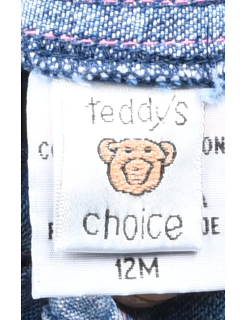 Cute Light Wash Dungarees - 12 MONTHS
