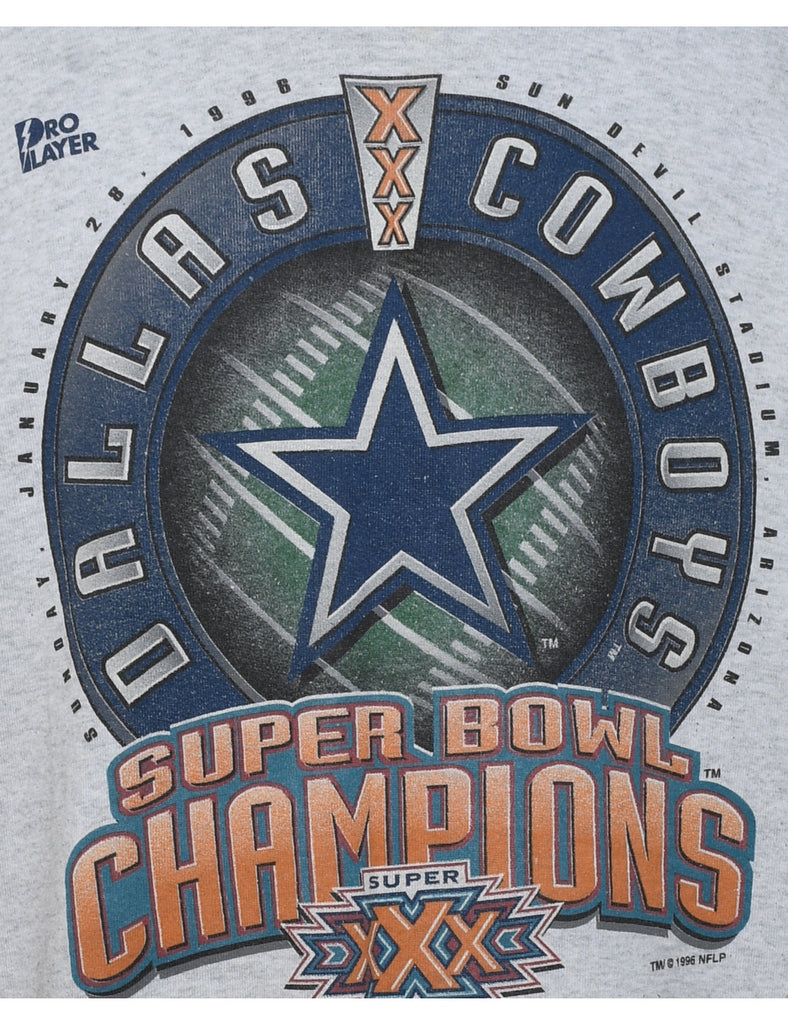 Dallas Cowboys Grey Printed Sweatshirt - XXL