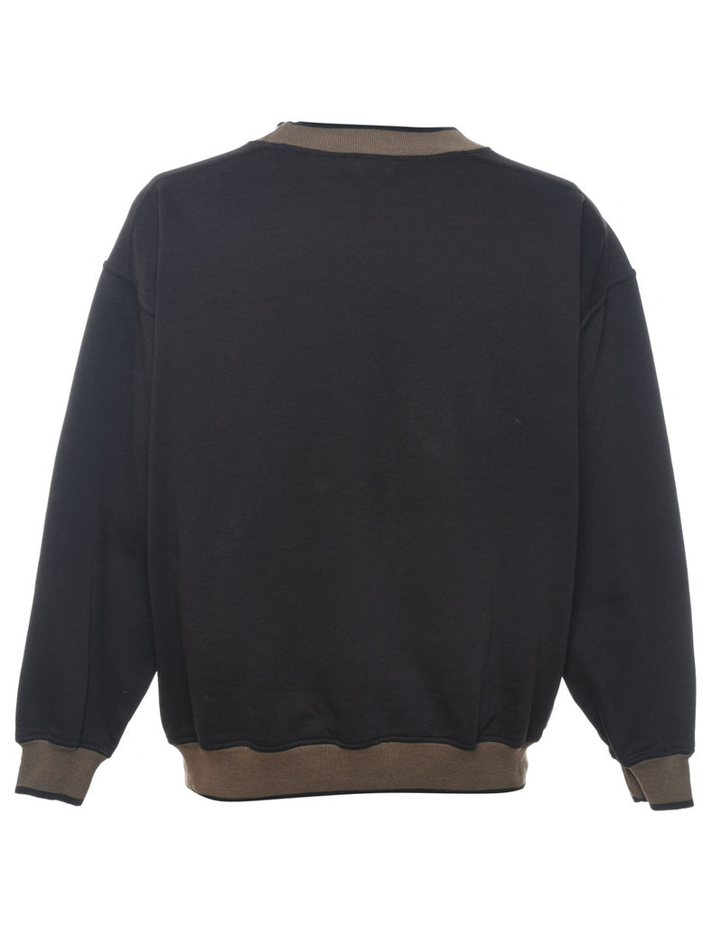 Dark Brown Great Country Embroidered Sweatshirt - L
