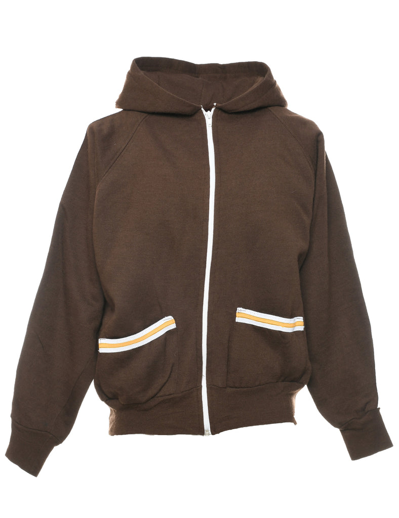 Dark Brown Track Top - M