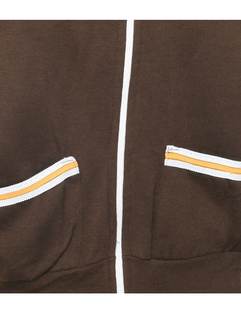 Dark Brown Track Top - M