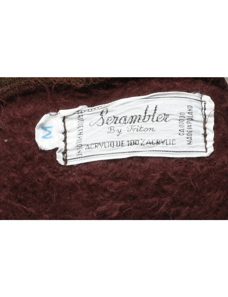 Dark Brown Track Top - M