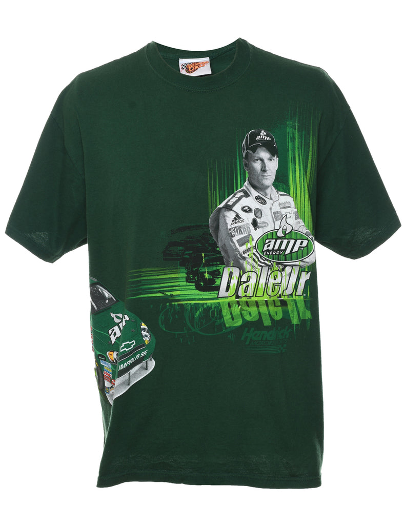 Dark Green Chase Authentics NASCAR Printed T-shirt - XL