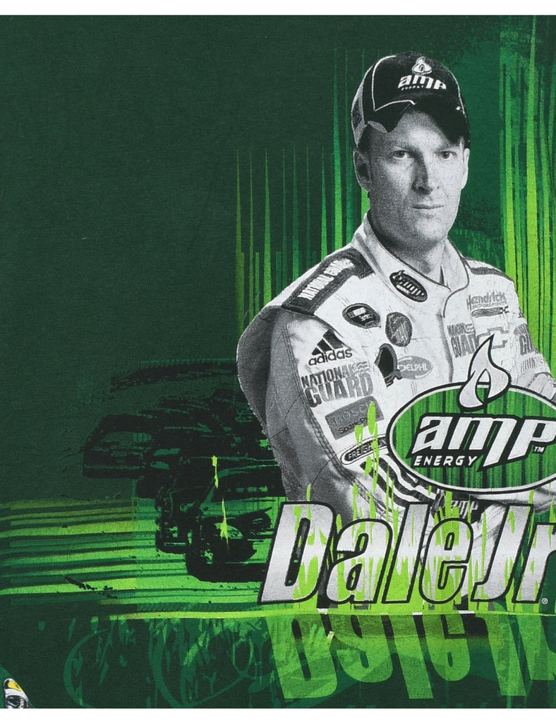 Dark Green Chase Authentics NASCAR Printed T-shirt - XL