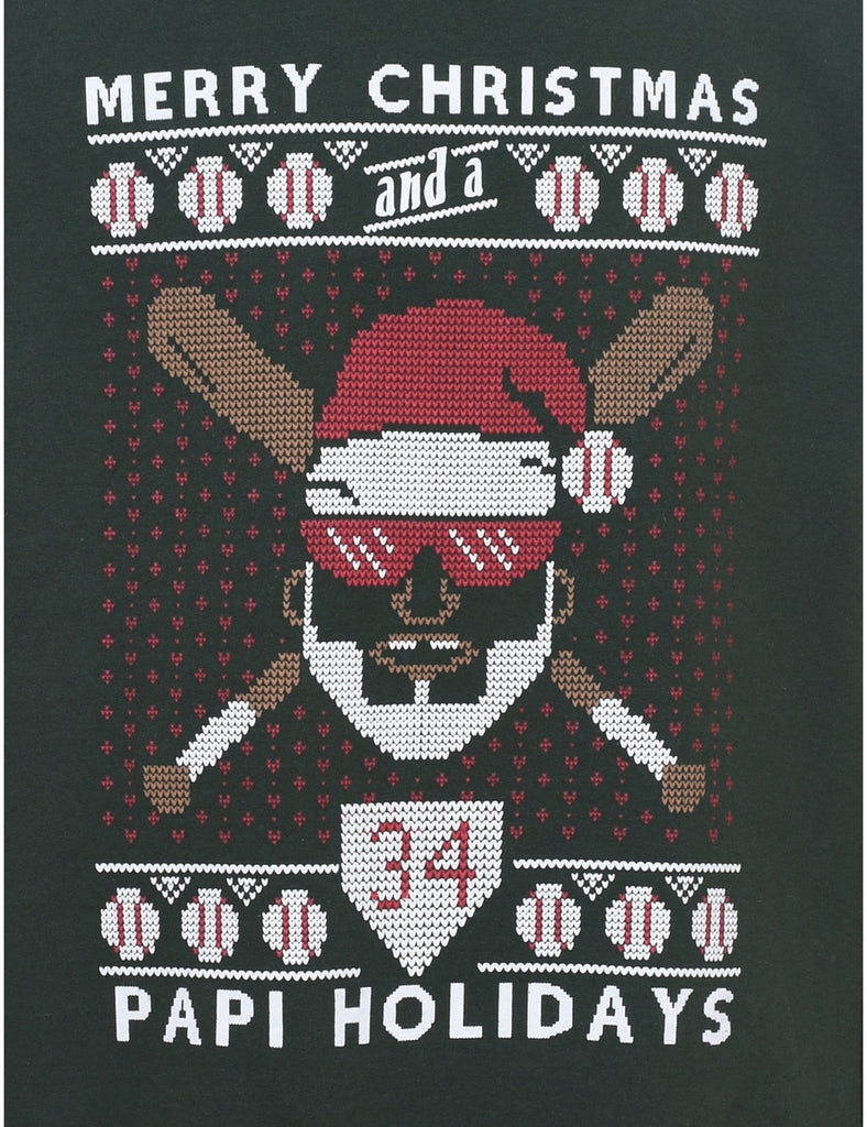 Dark Green Christmas Sweatshirt - S