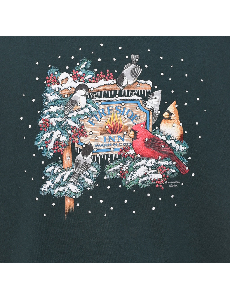 Dark Green Christmas Sweatshirt - XXL