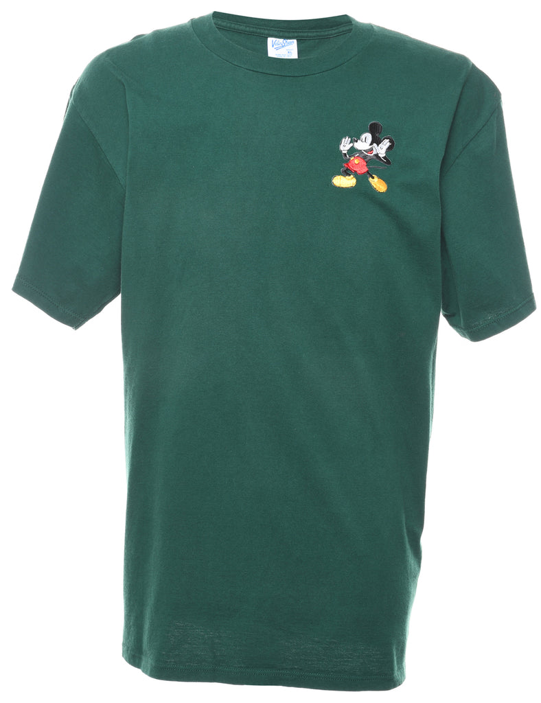 Dark Green Mickey Mouse T-Shirt - XL