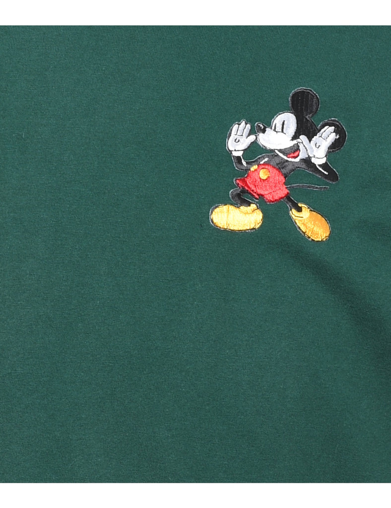 Dark Green Mickey Mouse T-Shirt - XL