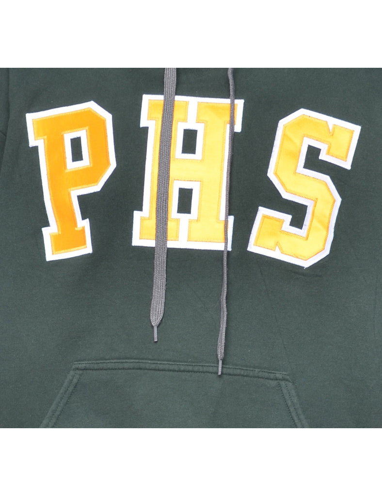 Dark Green PHS Printed Hoodie - L