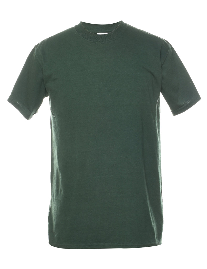 Dark Green Plain Classic T-shirt - S