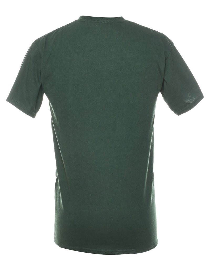 Dark Green Plain Classic T-shirt - S