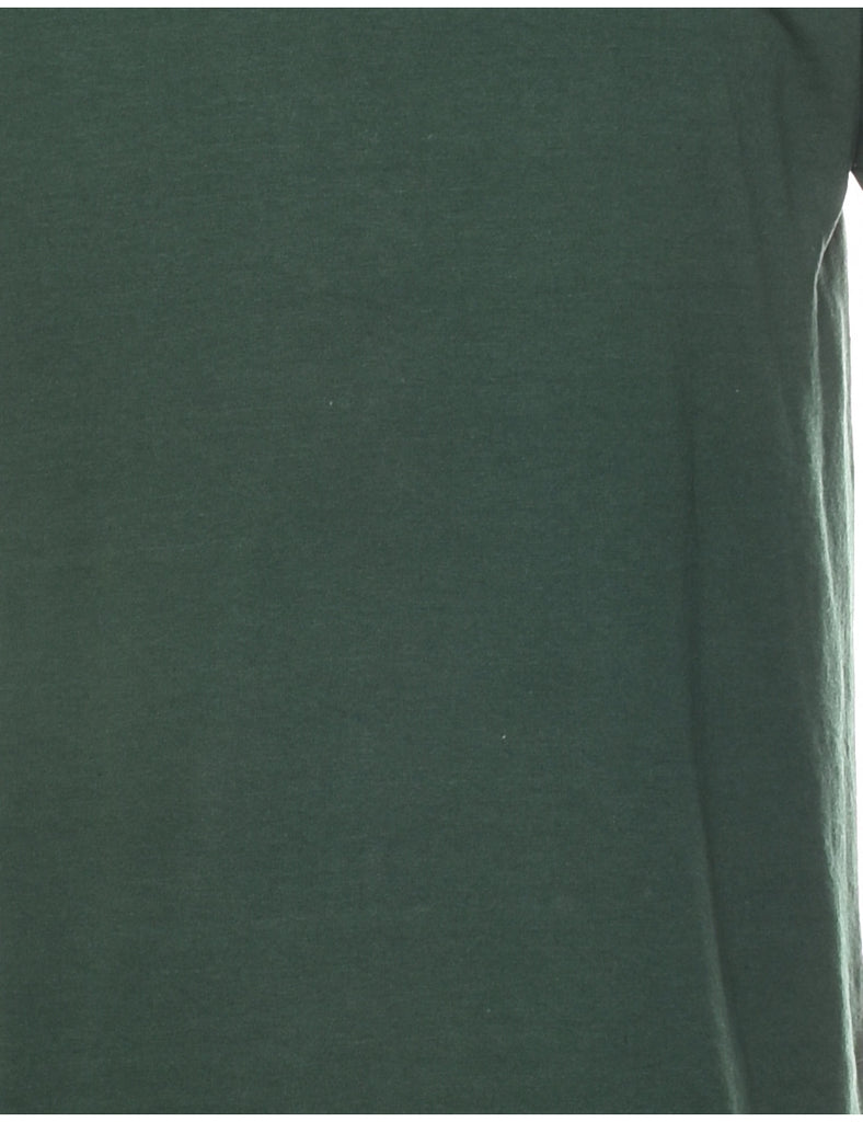 Dark Green Plain Classic T-shirt - S