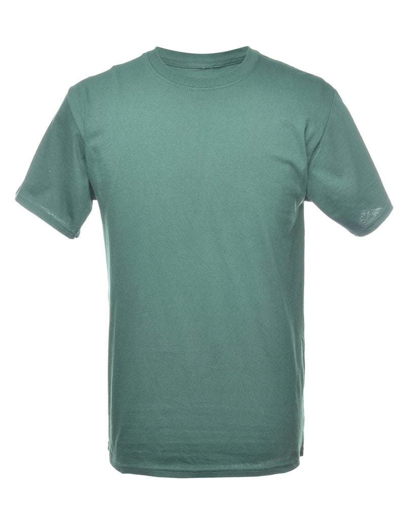 Dark Green Plain T-shirt - M