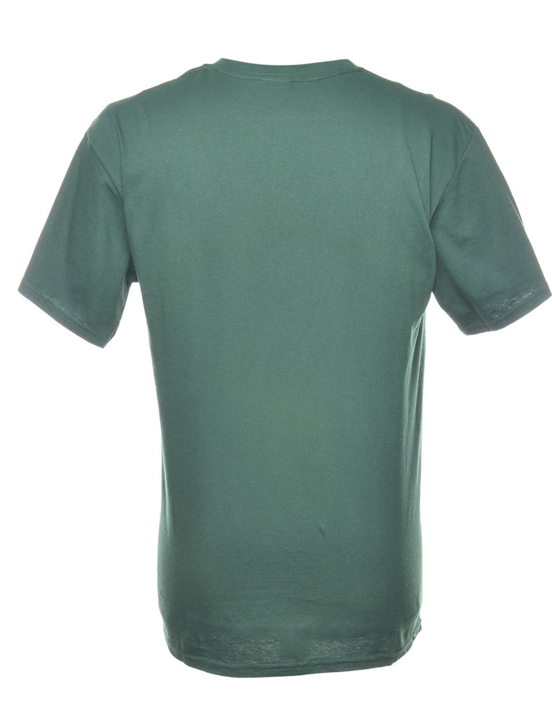 Dark Green Plain T-shirt - M