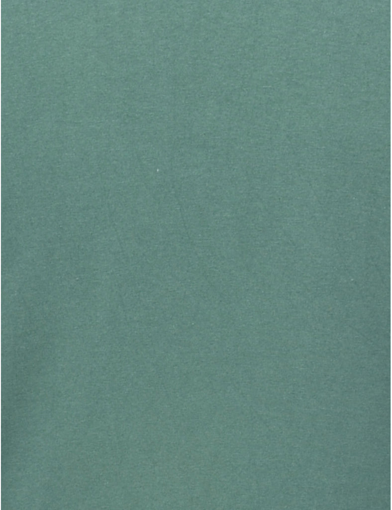 Dark Green Plain T-shirt - S