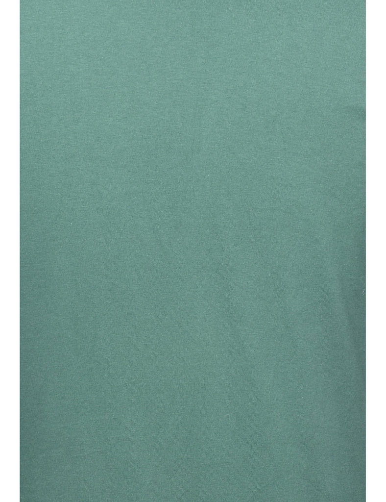 Dark Green Plain T-shirt - M